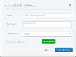 Email Groups Modal